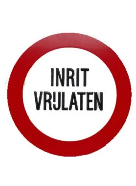 Inrit vrijlaten bord