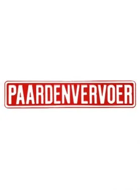Paarden vervoer kentekenplaat