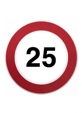 Maximale snelheid 25km bord