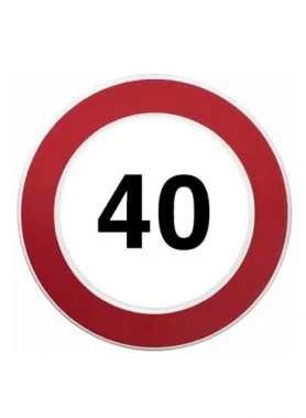 Maximale snelheid 40km bord