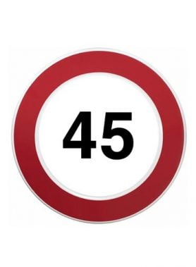 Maximale snelheid 45km bord