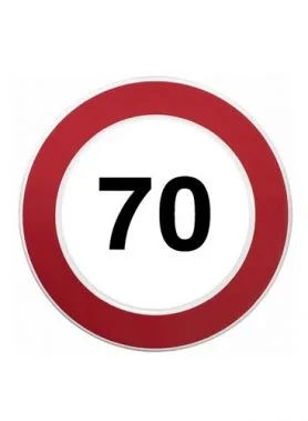 Maximale snelheid 70km bord