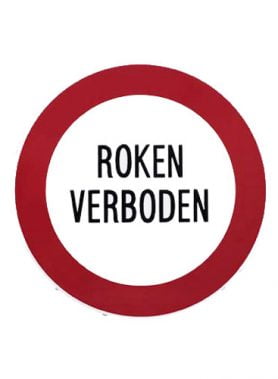 Roken verboden bord