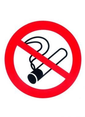Verboden te roken bord