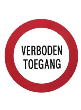 Verboden toegang bord